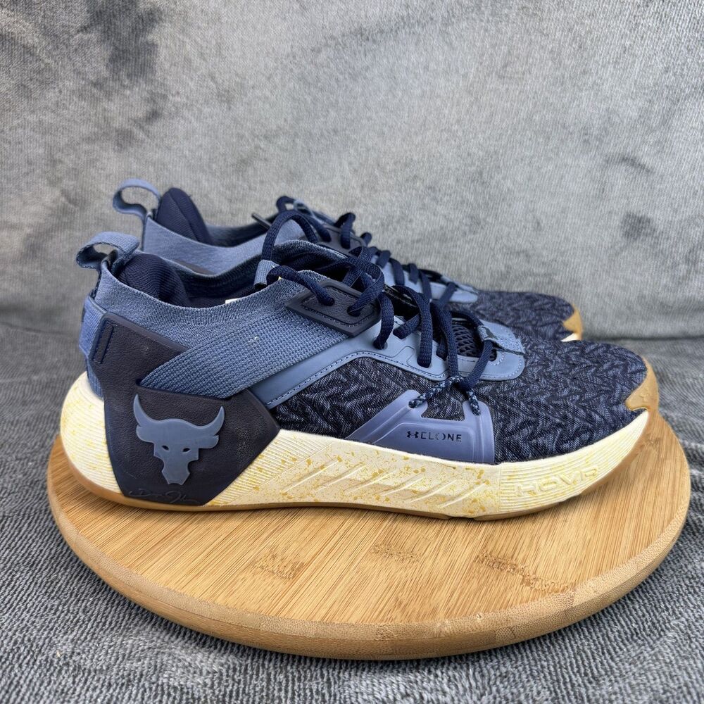 Under Armour Project Rock Shoes Mens Size 8.5 Blue Training Sneakers 3026534-400